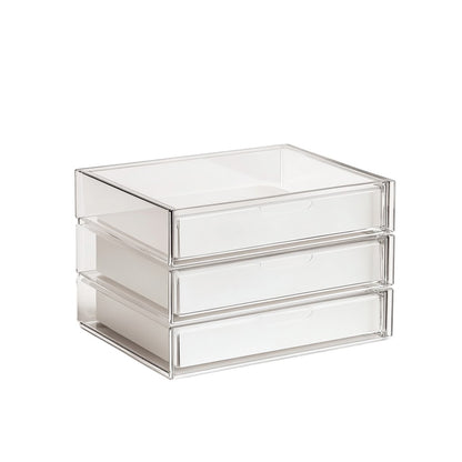 Kedri Minimalist 3-Drawer Acrylic Desk Organizer