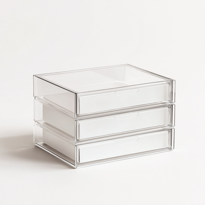 Kedri Minimalist 3-Drawer Acrylic Desk Organizer